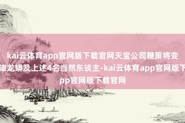 kai云体育app官网版下载官网天宝公司鞭策将变更为南漳龙蟒及上述4名当然东谈主-kai云体育app官网版下载官网