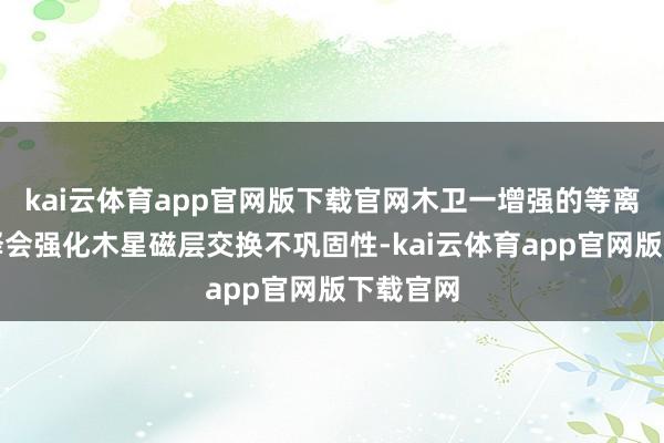kai云体育app官网版下载官网木卫一增强的等离子体开释会强化木星磁层交换不巩固性-kai云体育app官网版下载官网